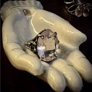 Bloodmilk Mini Persephone ring in Ghost Rose Quartz Size 8